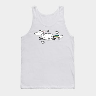 Funny sheep with sheep clouds Tank Top